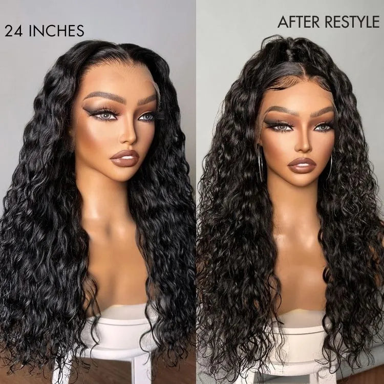 Perruque Cheveux Humains Ondulés | Tulle Frontal HD 13x4 | Sans Colle Pré-Découpé | Densité 180% | Lumma