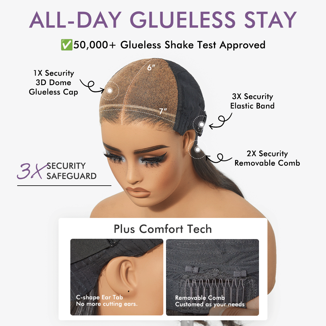 180% Density Human Hair Wig | Glueless HD Lace 7x6 Closure (Pre-Cut) | Butterfly Cut, Light Yaki Straight | Lumma