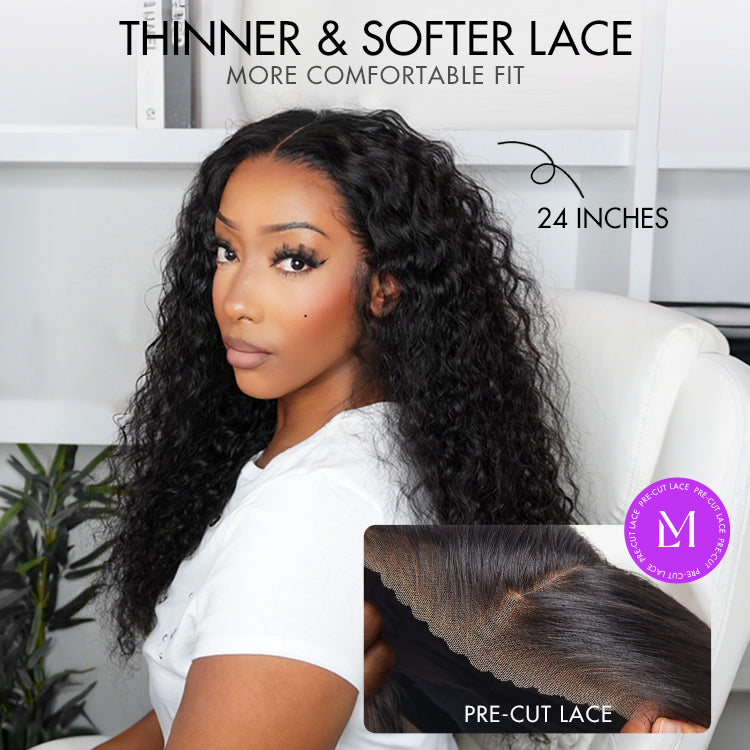 Perruque Cheveux Humains Ondulés | Tulle Frontal HD 13x4 | Sans Colle Pré-Découpé | Densité 180% | Lumma