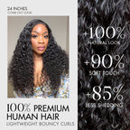 Perruque Cheveux Humains Ondulés | Tulle Frontal HD 13x4 | Sans Colle Pré-Découpé | Densité 180% | Lumma
