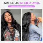 Yaki Body Butterfly Cut Human Hair Wig | Layered V Part | Natural Blend - Lumma